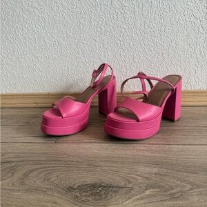 Wild Fable Vibrant Pink Platform Heels